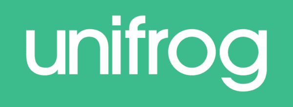 Unifrog Logo White On Green